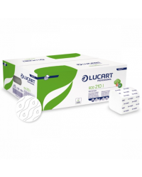 Hartie igienica 2 straturi bulk pliata 210 portii/pachet Lucart ECO 210 I [PACHET]