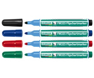 MARKER FLIPCHART VARF ROTUND 1-3mm STANGER FM335 NEGRU