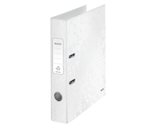 Biblioraft Leitz 180° WOW, carton laminat, A4, 52 mm, alb  Biblioraft Leitz 180° WOW, carton laminat, A4, 52 mm, alb