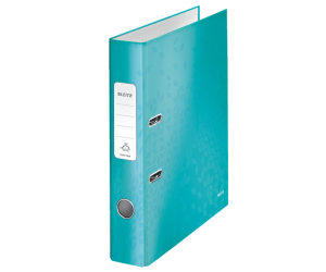 Biblioraft Leitz 180° WOW, carton laminat, A4, 52 mm, turcoaz  Biblioraft Leitz 180° WOW, carton laminat, A4, 52 mm, turcoaz