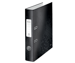 Biblioraft Leitz 180° WOW, carton laminat, A4, 52 mm, negru Biblioraft Leitz 180° WOW, carton laminat, A4, 52 mm, negru