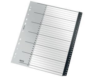 Index Leitz Recycle, PP reciclat, A4, 1-31, negru