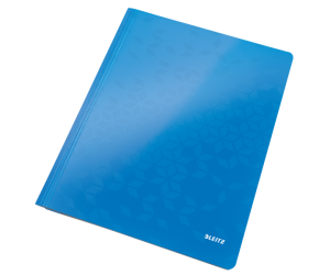 Dosar cu sina Leitz WOW, carton laminat, A4, 250 coli, albastru 