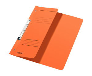 Dosar cu sina Leitz 1/2, carton, A4, incopciat, 170 coli, orange
