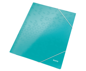 Mapa cu elastic Leitz WOW, carton laminat, A4, 250 coli, turcoaz 