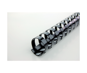 Spira legare documente GBC, plastic, A4, 21 inele, 12 mm, 95 coli, 100 buc/set, negru