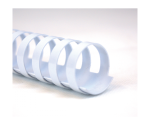 Spira legare documente GBC, plastic, A4, 21 inele, 14 mm, 125 coli, 100 buc/set, alb
