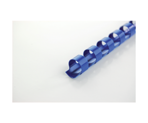 Spira legare documente GBC, plastic, A4, 21 inele, 10 mm, 65 coli, 100 buc/set, albastru