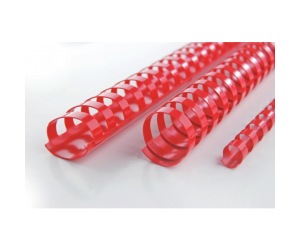 Spira legare documente GBC, plastic, A4, 21 inele, 16 mm, 145 coli, 100 buc/set, rosu