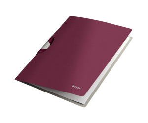 Dosar cu clip Leitz Style ColorClip Professional, PP, A4, 40 coli, grena