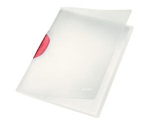 Dosar cu clip Leitz Magic ColorClip, PP, A4, 30 coli, rosu