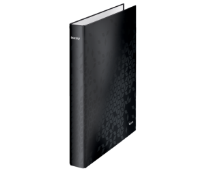 Caiet mecanic Leitz WOW, carton laminat, A4, mecanism 4DR, inel 25 mm, negru Caiet mecanic Leitz WOW, carton laminat, A4, mecanism 4DR, inel 25 mm, negru