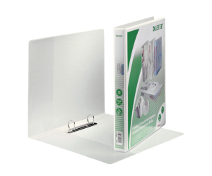Caiet mecanic Leitz Panorama, PP/PP, A4 MAXI, mecanism 2DR, inel 20 mm, alb