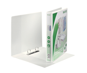 Caiet mecanic Leitz Panorama, PP/PP, A4 MAXI, mecanism 2DR inel, 25 mm alb