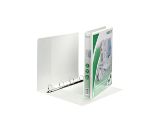 Caiet mecanic Leitz Panorama, PP/PP, A4 MAXI, mecansim 4DR, inel 25 mm, alb