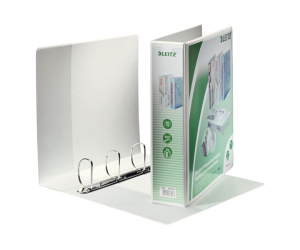 Caiet mecanic Leitz Panorama, PP/PP, A4 MAXI, mecanism 4DR, inel 50 mm, alb 