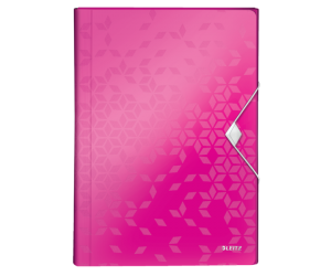 Mapa tip proiect Leitz WOW, PP, A4, 250 coli, roz 