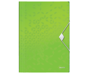Mapa cu elastic Leitz WOW, PP, A4, 150 coli, verde 