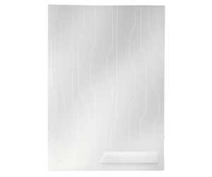 Mapa Leitz CombiFile rigida, cu eticheta, PP, A4, 200 mic, 40 coli, pre-perforata, 3 buc/set, transparent
