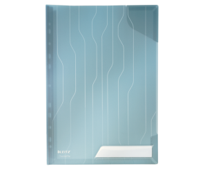 Mapa Leitz CombiFile rigida, cu eticheta, PP, A4, 200 mic, 40 coli, pre-perforata, 3 buc/set, albastru