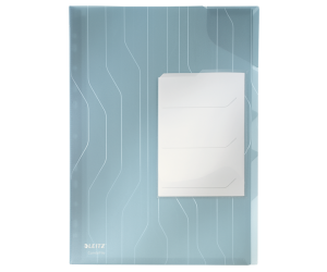 Mapa Leitz CombiFile, cu eticheta si separatoare, PP, A4, 200 mic, 40 coli, pre-perforata, 3 buc/set, albastru