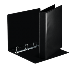 Caiet mecanic Esselte Panorama, PP/PP, A4, mecanism 4DR, inel 30 mm, negru