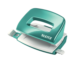 Perforator metalic Leitz WOW 5060 MINI NeXXt Series, 10 coli, turcoaz 