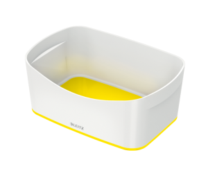 Cutie depozitare Leitz MyBox, culori duale, alb-galben