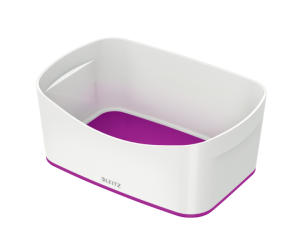 Cutie depozitare Leitz MyBox, culori duale, alb-mov