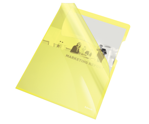 Mapa de protectie Esselte, A4, 150 mic, 25 buc/set, cristal, galben