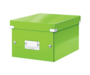 Cutie depozitare Leitz WOW Click & Store, carton laminat, mica, verde
