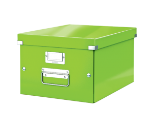 Cutie depozitare Leitz WOW Click & Store, carton laminat, medie, verde