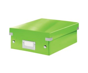 Cutie depozitare Leitz WOW Click & Store Organizer, carton laminat, mica, verde