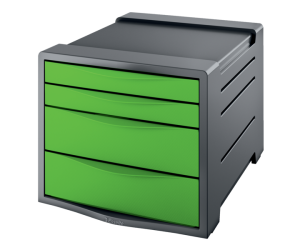 Cabinet cu sertare Esselte VIVIDA, 4 sertare, PS, A4, verde