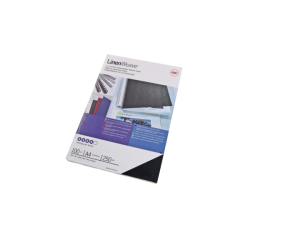 Coperta legare documente GBC, carton cu aspect de panza, A4, 250 gsm, 100 buc/set, negru
