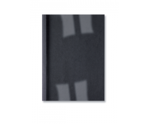 Coperta legare termica GBC, PVC/Carton cu aspect de piele, A4, 150 mic/250 gsm, 30 coli, 100 buc/set, negru