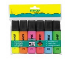 TEXTMARKER STANGER PASTEL 6 CULORI/SET